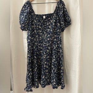 Old Navy Fit Flare Puff Sleeve Dress